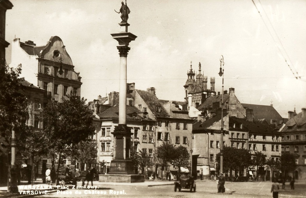 Warszawa.Plac Zamkowy-1937 stan bdb-FOTOPOCZTÓWKA