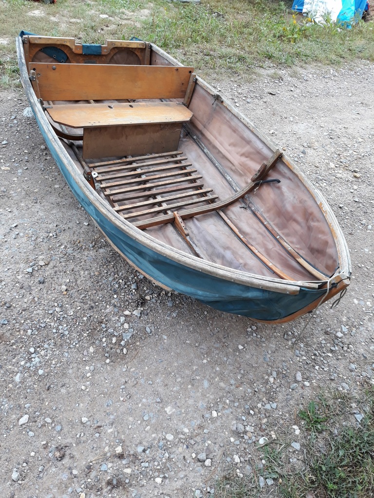 łódka drewniana składana wędkarska niewiadów