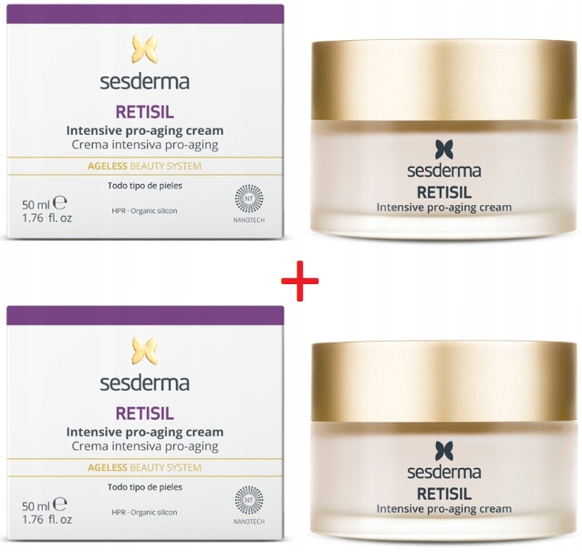 Sesderma Retisil Intensywny Krem przeciwstarzeniowy 50 + 50 ml ZESTAW 2szt,