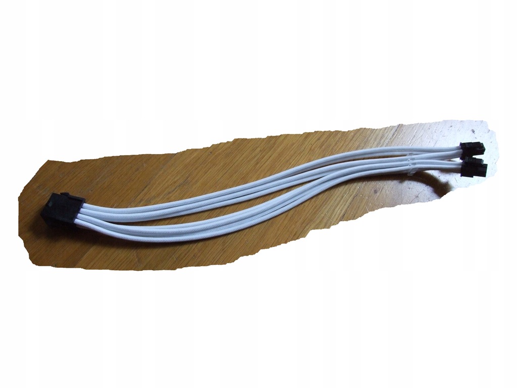KABEL CABLEMOD CPU ATX EPS 4+4pin @ PRZEDŁUŻACZ @ BIAŁY OPLOT #5