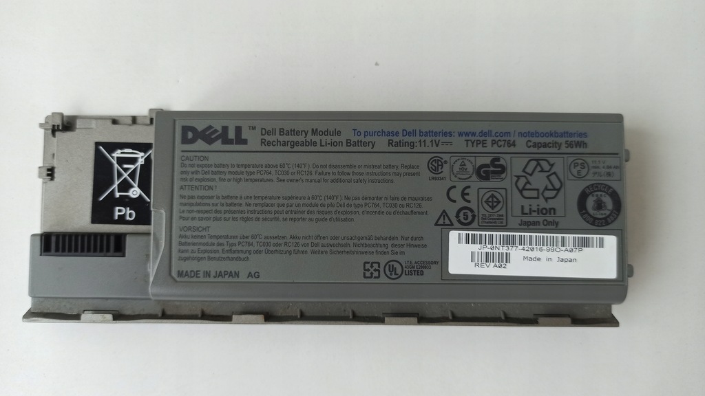 ORYGINALNA bateria Dell Dell D620 D630 D631 30min.