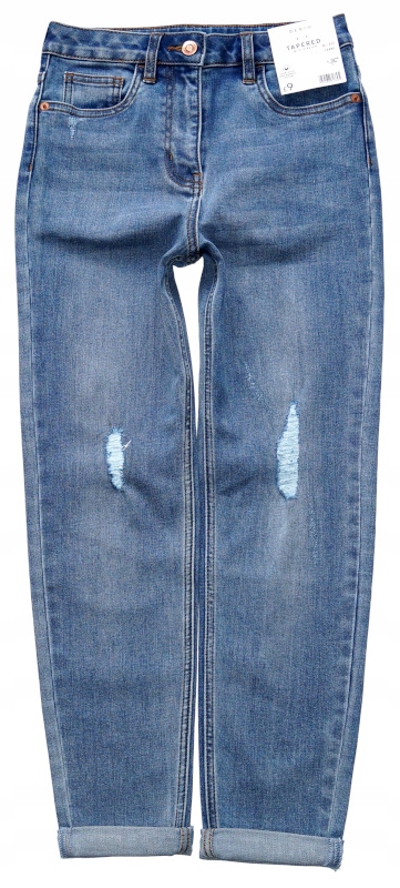GEORGE spodnie jeansowe z dziurami NEW 134-140