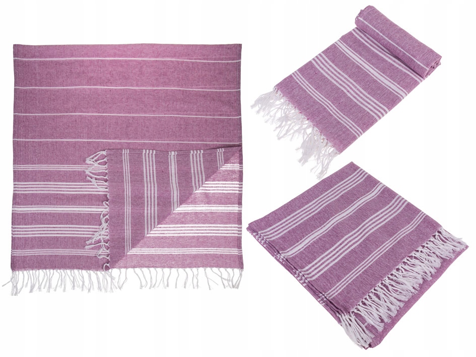 Ręcznik typu turecki Hammam, jasny fiolet 80x170 cm