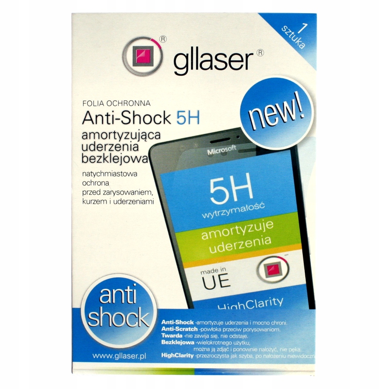 Folia ochronna GLLASER Anti-Shock 5H MIO CYCLO 405