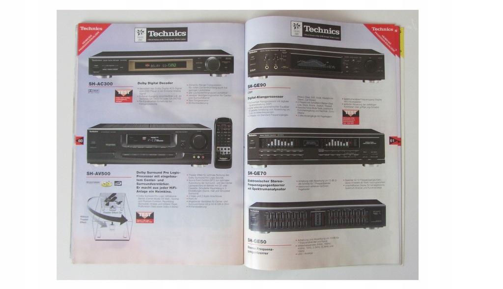 KATALOG TECHNICS PANASONIC ROK 97/98 UNIKAT