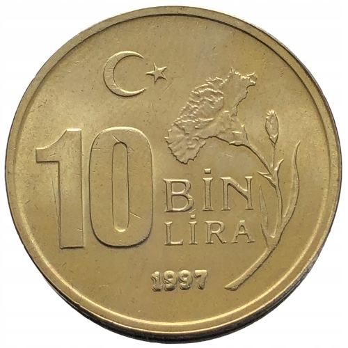 66717. Turcja, 10 000 lir, 1997r.