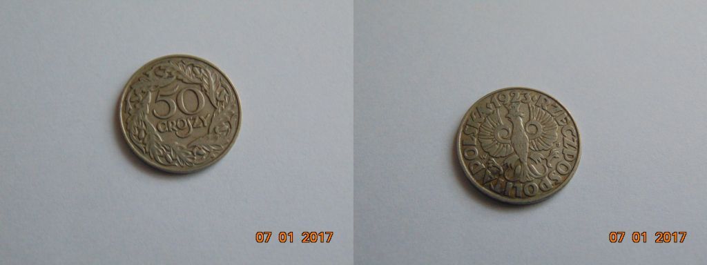 MONETA 50 GROSZY 1923 POLSKA