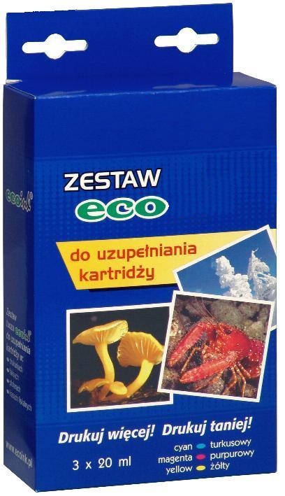 Zestaw do uzupełniania Ecoink 3x20 CMY do Lexmark