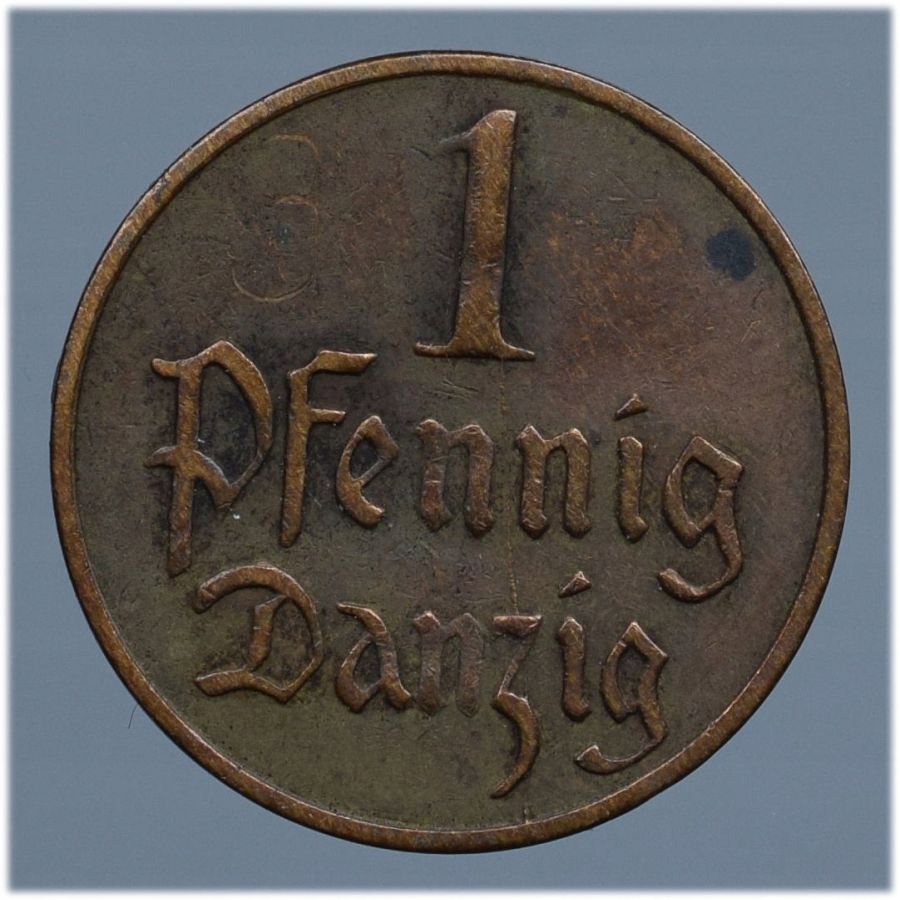 Wolne Miasto Gdańsk 1 fenig pfennig 1923