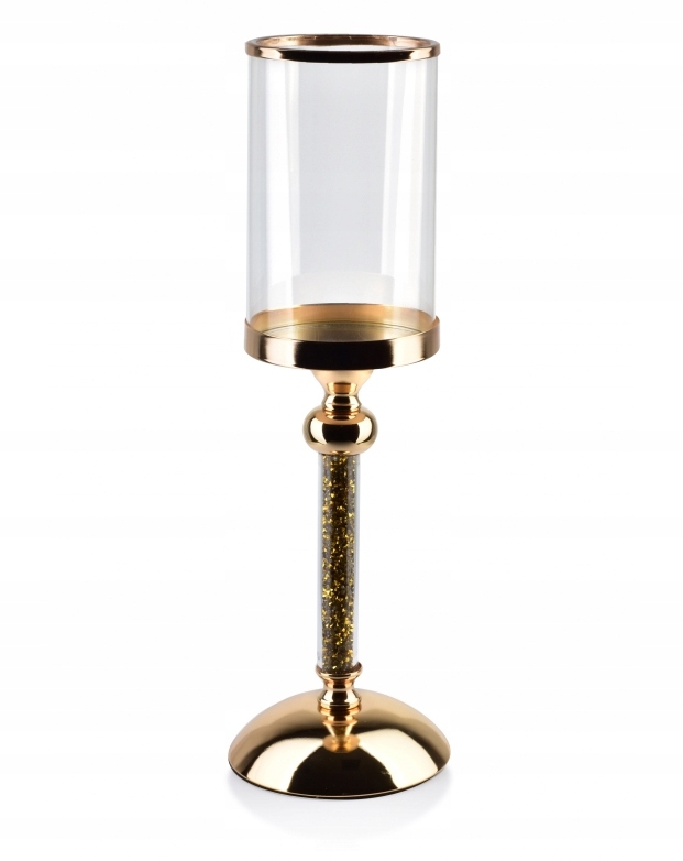 Świecznik Chantal Złoty 37,5 cm - Luksusowa Dekoracja Wnętrzarska