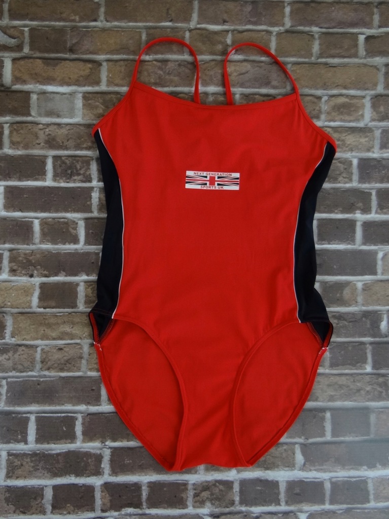 NEXT UK strój kąpielowy czerwono czarny 36 S