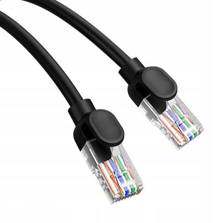 Kabel sieciowy Internetowy Baseus Ethernet RJ45 CAT5 1Gbps, 1m czarny