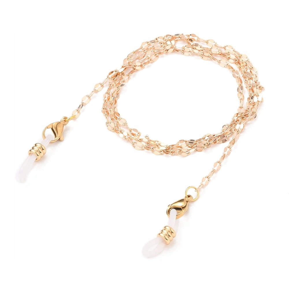 nec48 Łańcuszek do okularów 70cm złoty