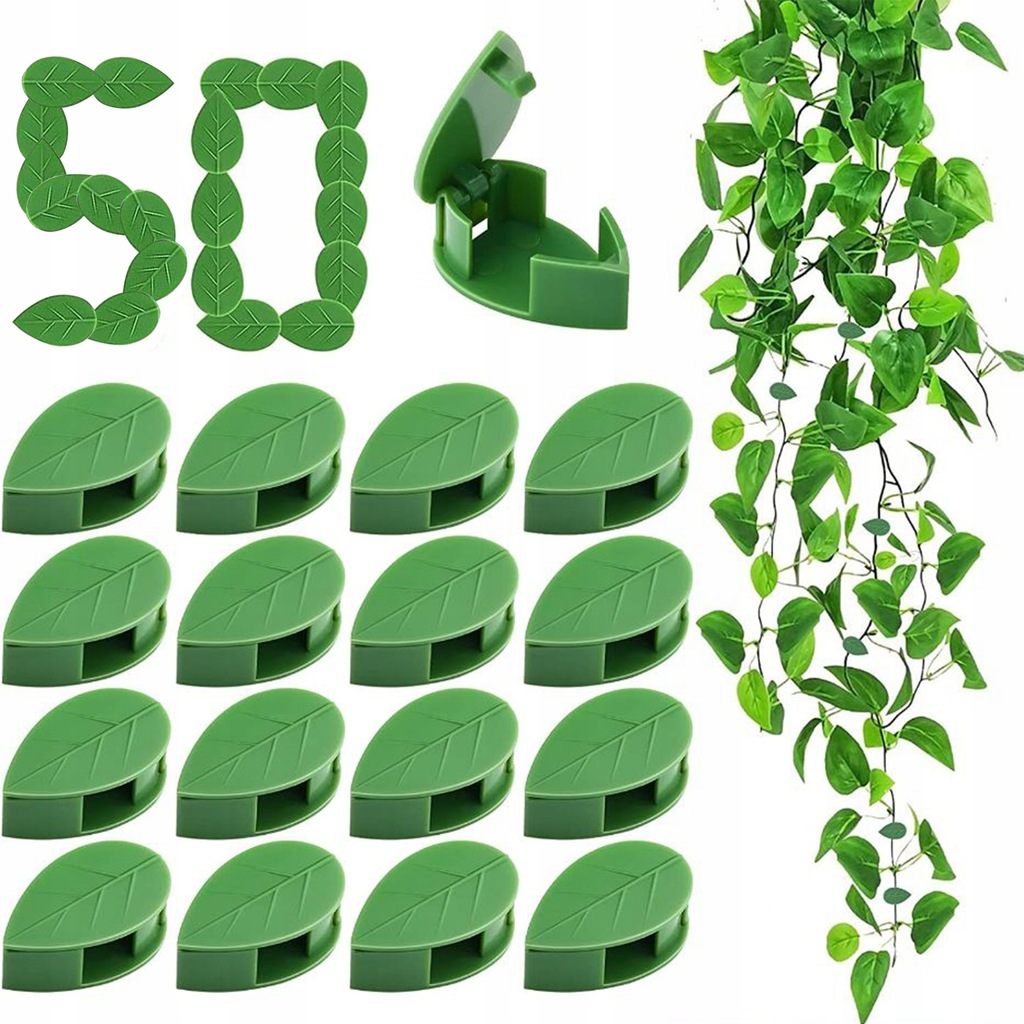Klips do roślin zielony 50 szt.,tworzywo sztuczne
