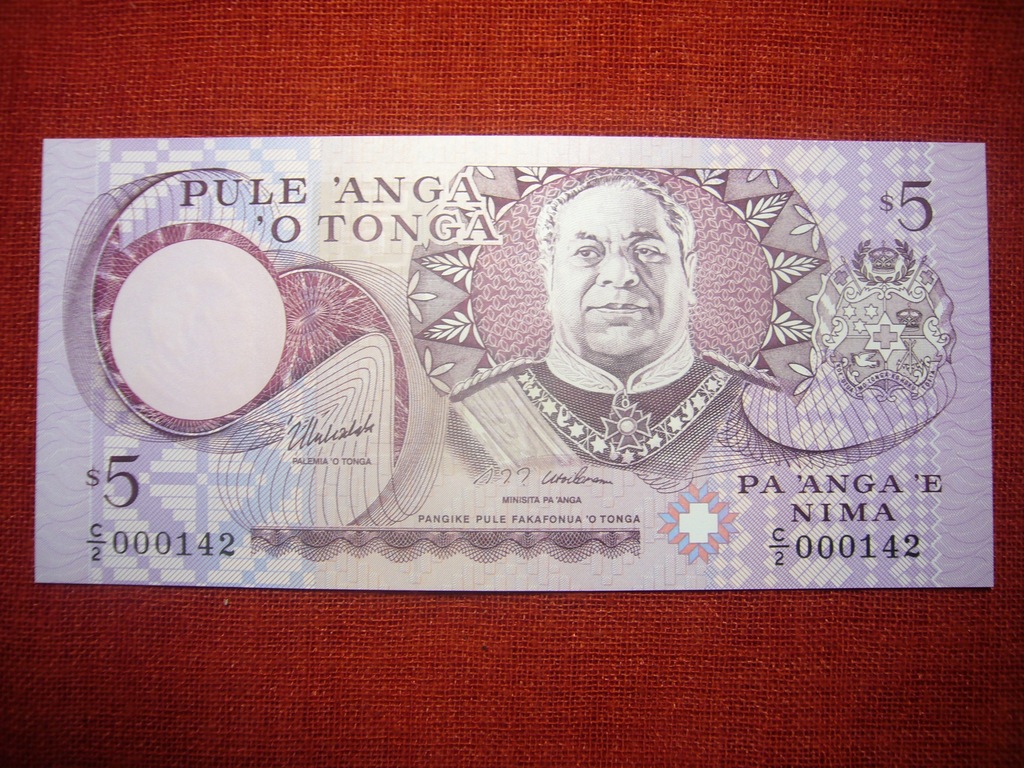 TONGA 5 PA'ANGA, 1995, P-33c, UNC