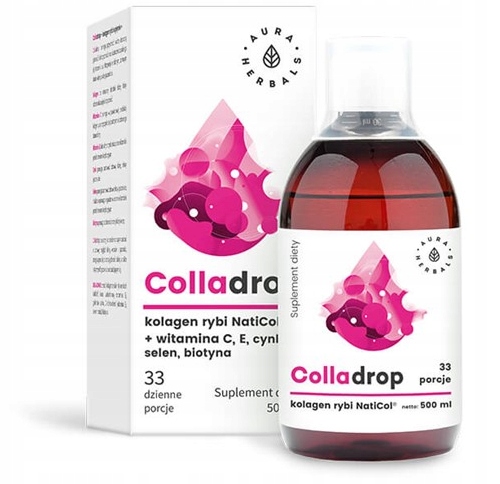 Colladrop Kolagen Rybi w płynie+wit.C 500ml Aura H