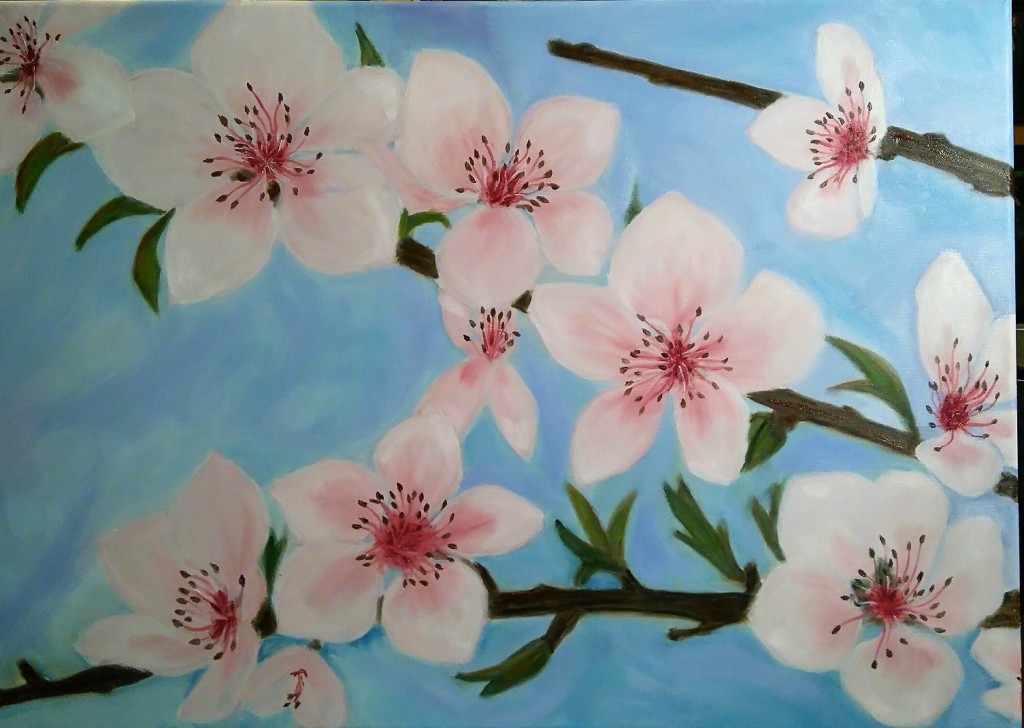 Obraz olejny " Kwiat jabloni " - Anna Gutt