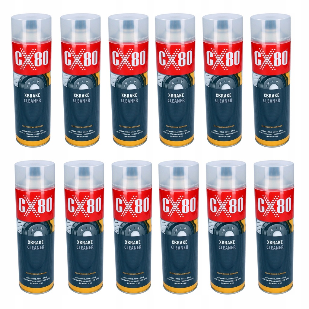 CX80 XBRAKE Zmywacz do tarcz 500ml - 12 sztuk