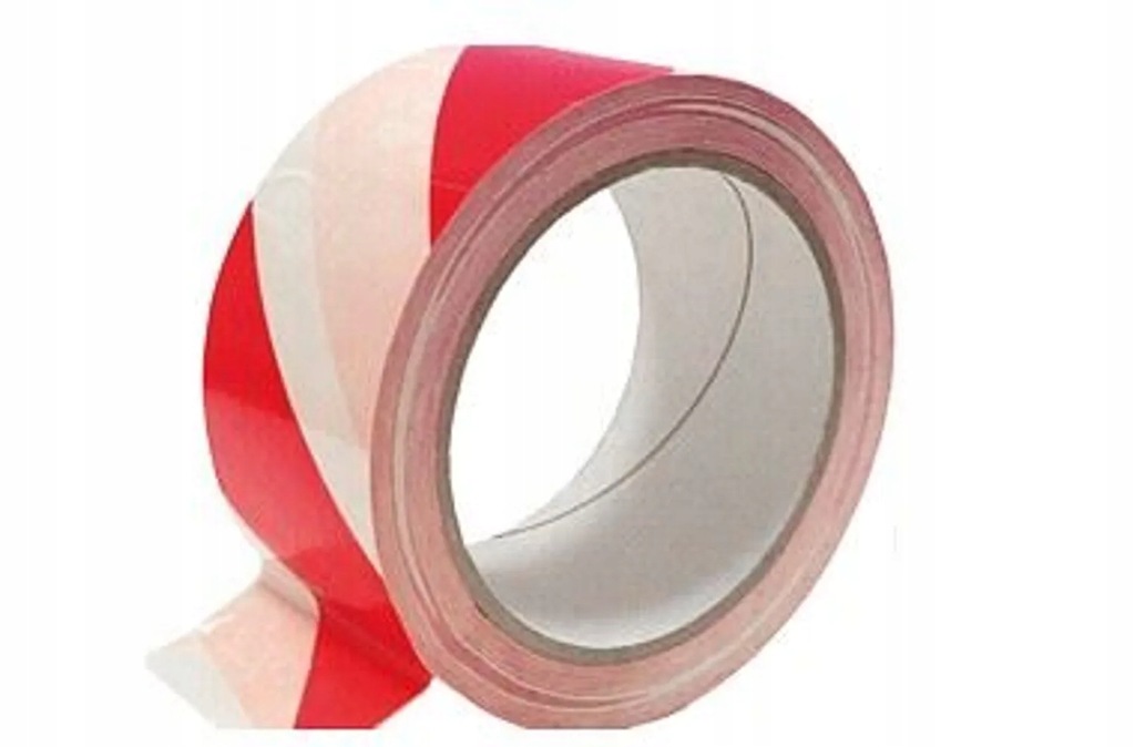 TAŚMA OSTRZEGAWCZA 75mm x 250m BIAŁO-CZERWONA