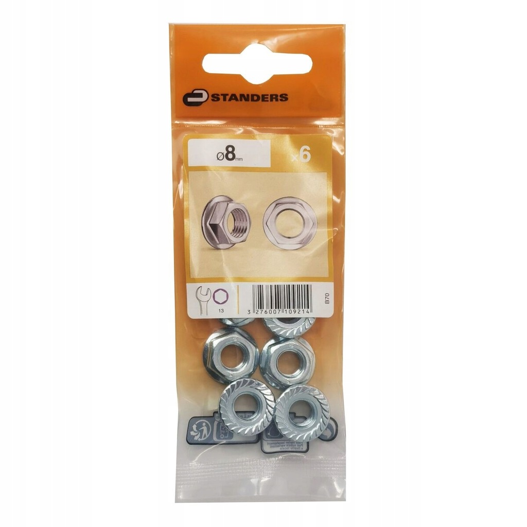 Nakrętka wieńcowa 8 mm 6 szt. Standers Leroy Merlin