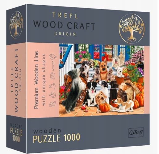 Puzzle drewniane 1000 elementów Psia przyjaźń