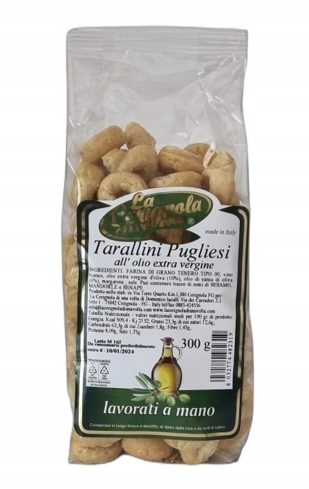 Taralli oliwa z oliwek 300 g; KRÓTKA DATA