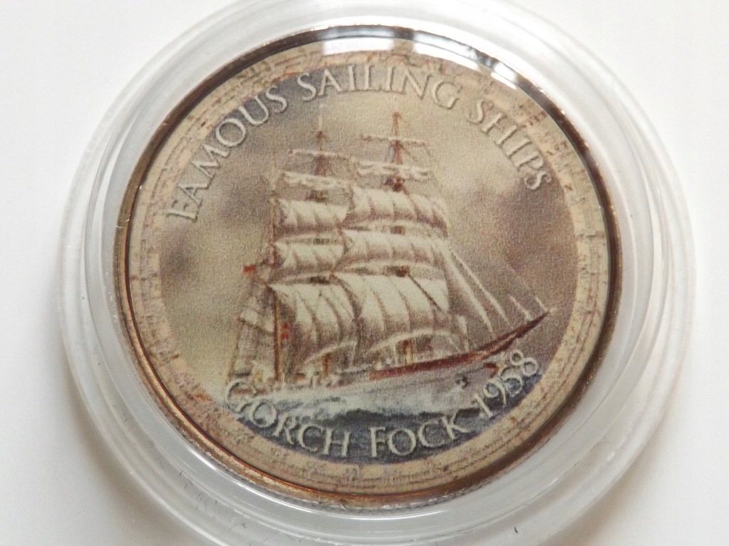 Państwa Wschodniokaraibskie 25 centów 2002 , Żaglowiec Gorch Fock 1958