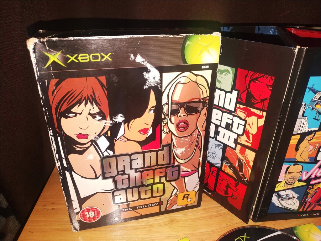 GRAND THEFT AUTO GTA TRILOGY XBOX III+VC+SA UNIKAT - 10922153288 ...