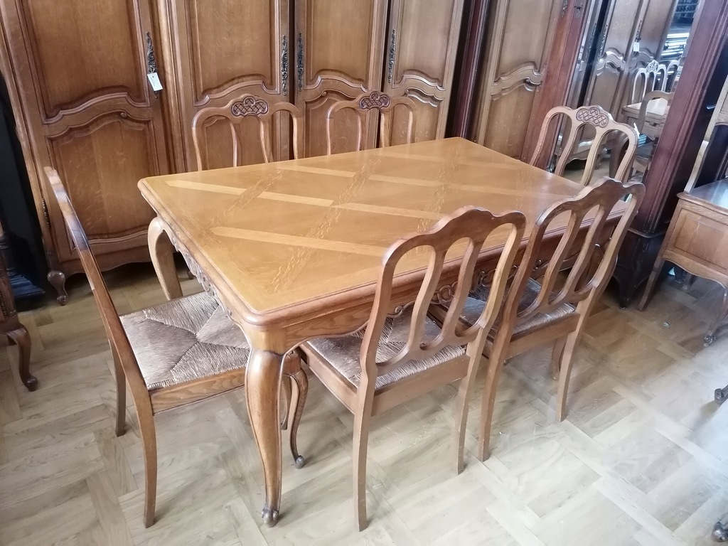 Ludwikowski stół i 6 krzeseł nr 938 / 2