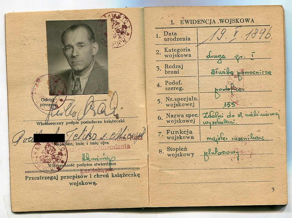Książeczka Wojskowa-Poznań - rusznikarz- 61 PP