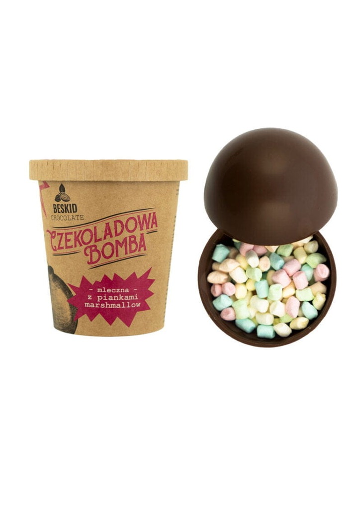 Czekoladowa Bomba mleczna z piankami marshmallow 50g