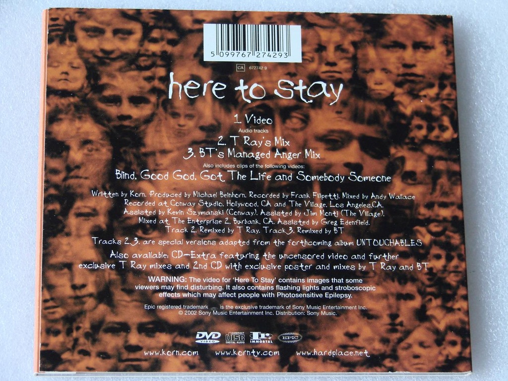 Купить Korn - Сингл Here To Stay, DVD, Великобритания, BDB: отзывы, фото, характеристики в интерне-магазине Aredi.ru