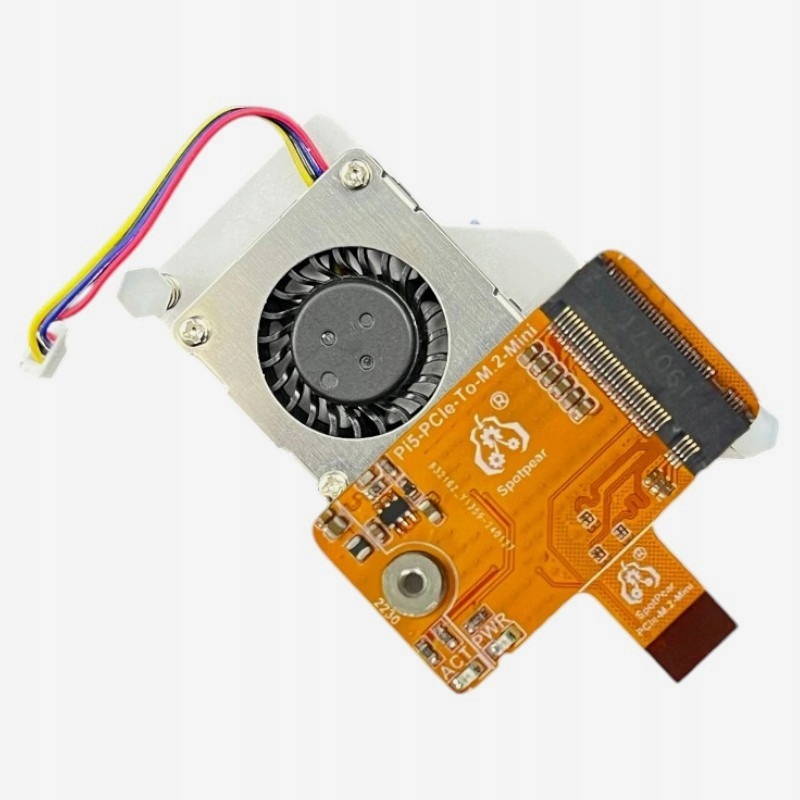 Adapter dysku SSD M.2 NVMe 2230 do Raspberry Pi 5 z chłodzeniem wentylator