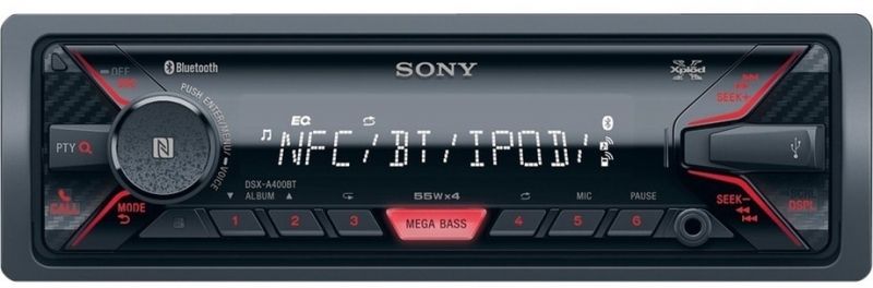Купить АВТОМОБИЛЬНЫЙ РАДИО SONY DSX-A400BT BLUETOOTH MP3: отзывы, фото, характеристики в интерне-магазине Aredi.ru
