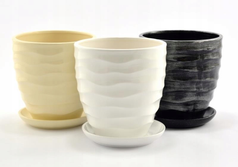 Doniczka ceramiczna z podstawką Duna 3010