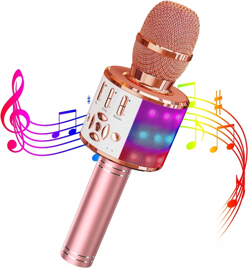 Wowstar Mikrofon do karaoke dla dzieci, bezprzewodowy mikrofon Bluetooth