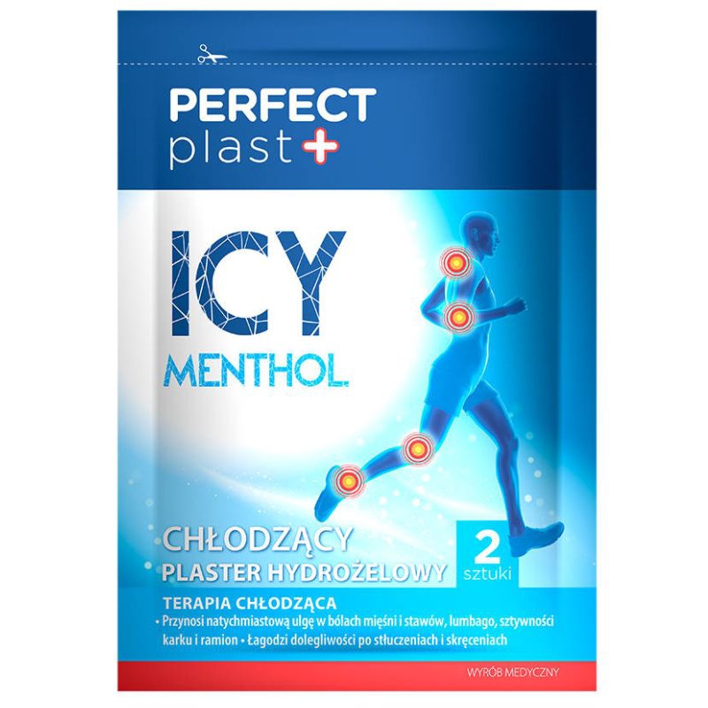 Perfect Plast Plastry ICY Menthol chłodzące hydrożelowe 2 szt