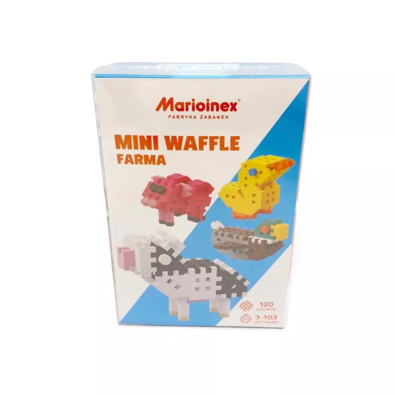 KLOCKI MINI WAFFLE FARMA MARIOINEX