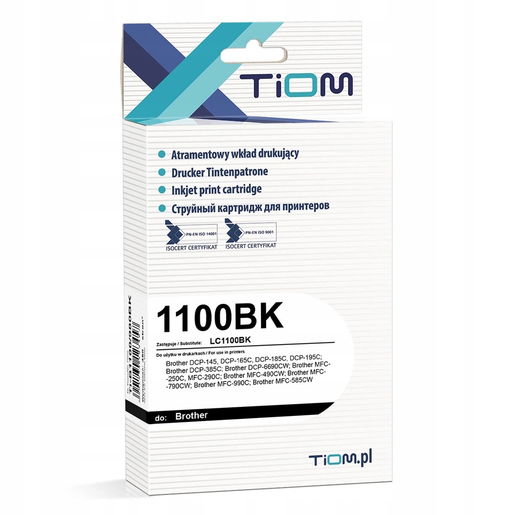 Tusz Tiom do Brother 1100BK | LC1100BK | 450 str.