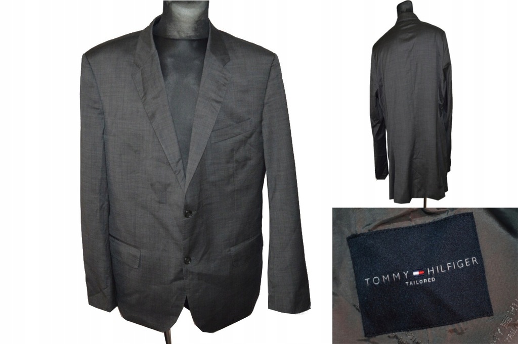 TOMMY HILFIGER ELEGANCKA MARYNARKA 58 SZARA !!