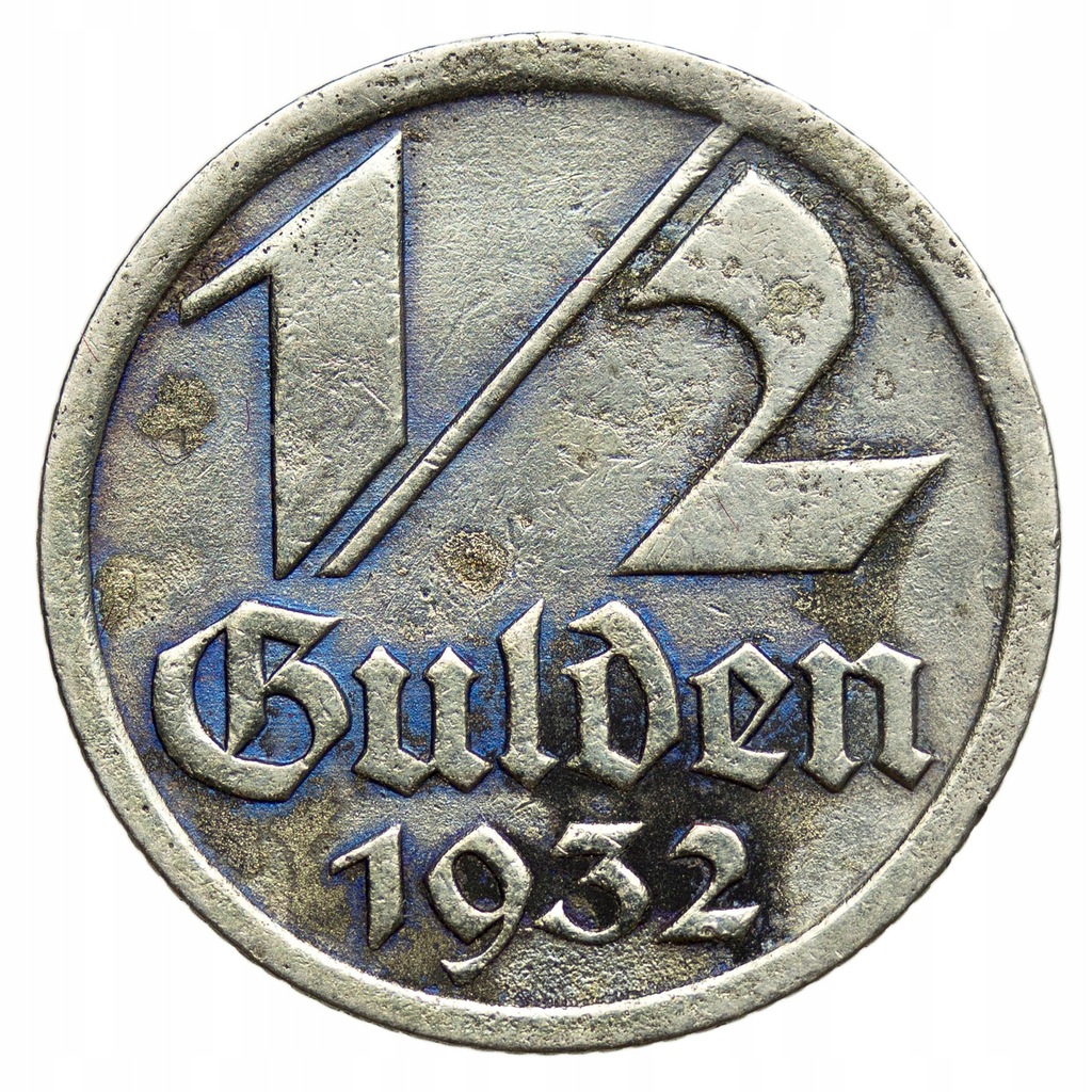 Wolne Miasto Gdańsk, 1/2 guldena 1932, st. 3/4