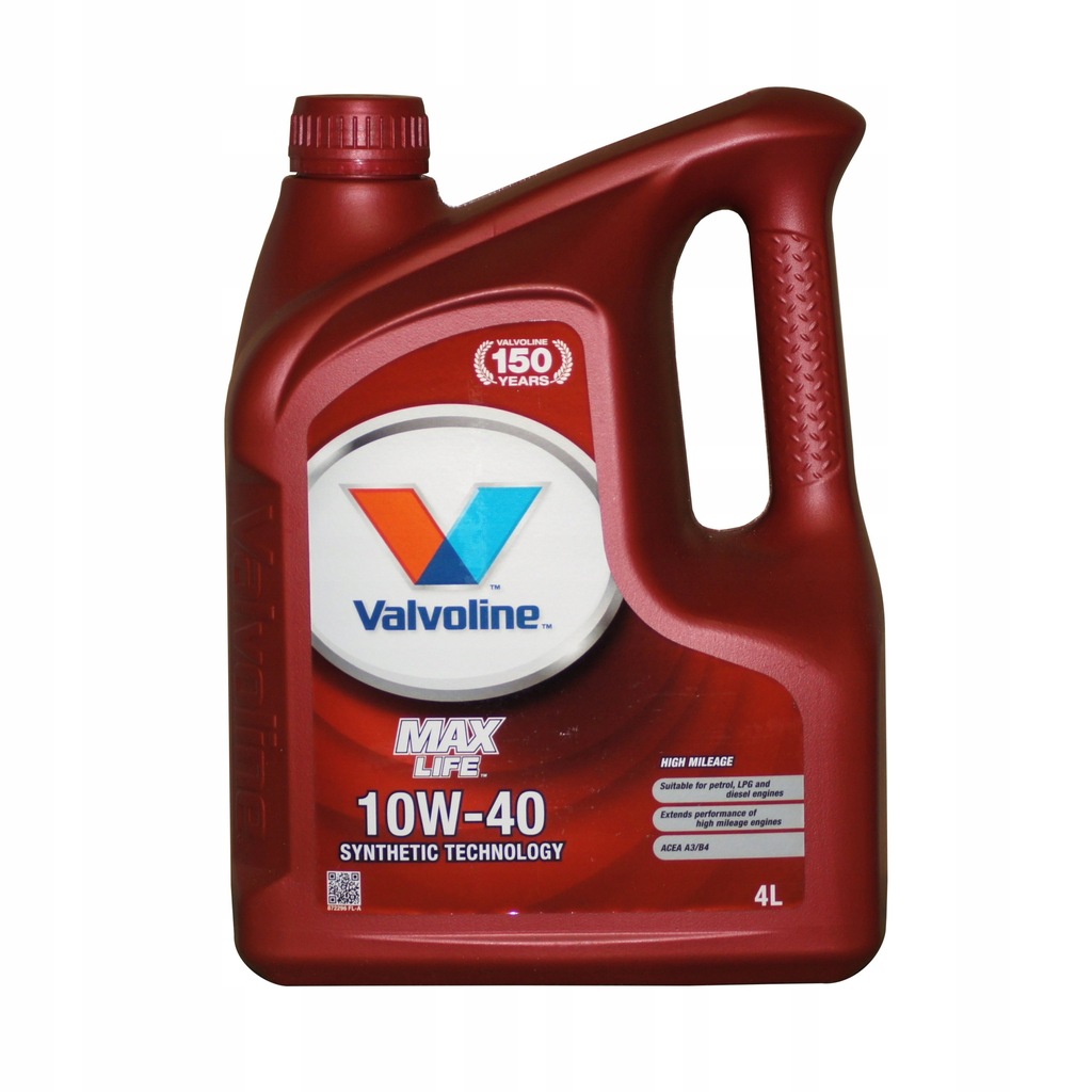 VALVOLINE MAXLIFE 10W40 MAX LIFE olej silnikowy 4