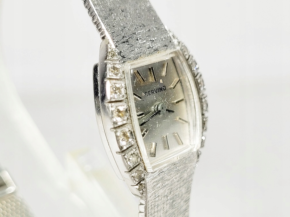 Zegarek białe złoto diamenty CERVINO
