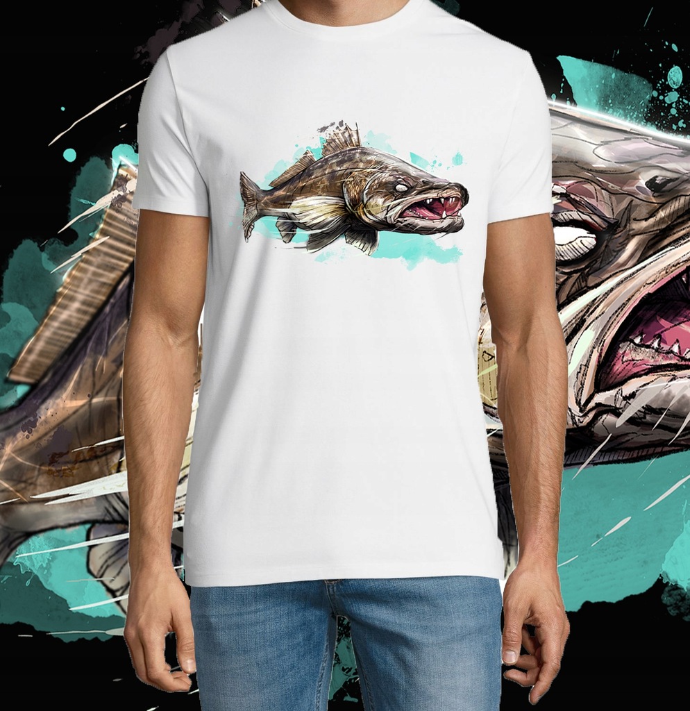 Zander-Art Crow Fishing T-shirt wędkarski