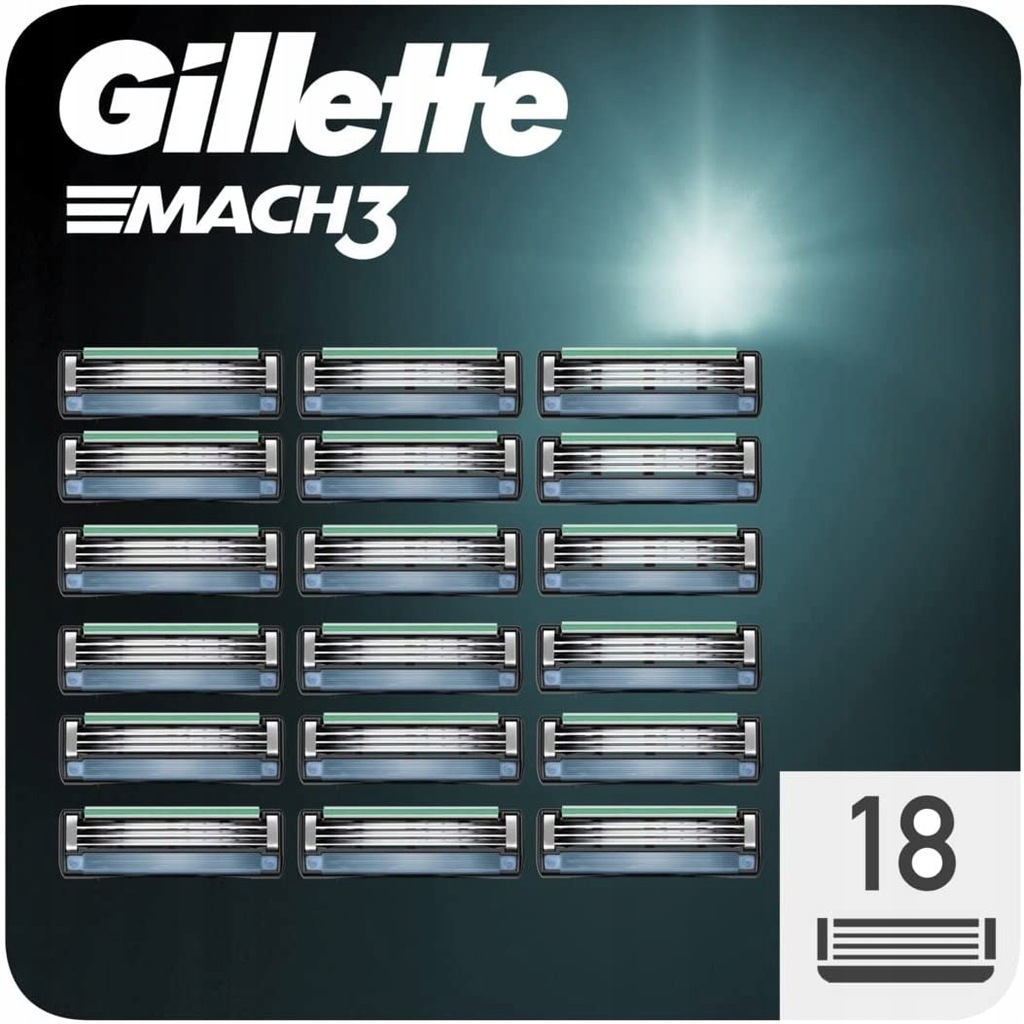 Wkłady Do Golenia Gillette Mach3 18szt Oryginalne