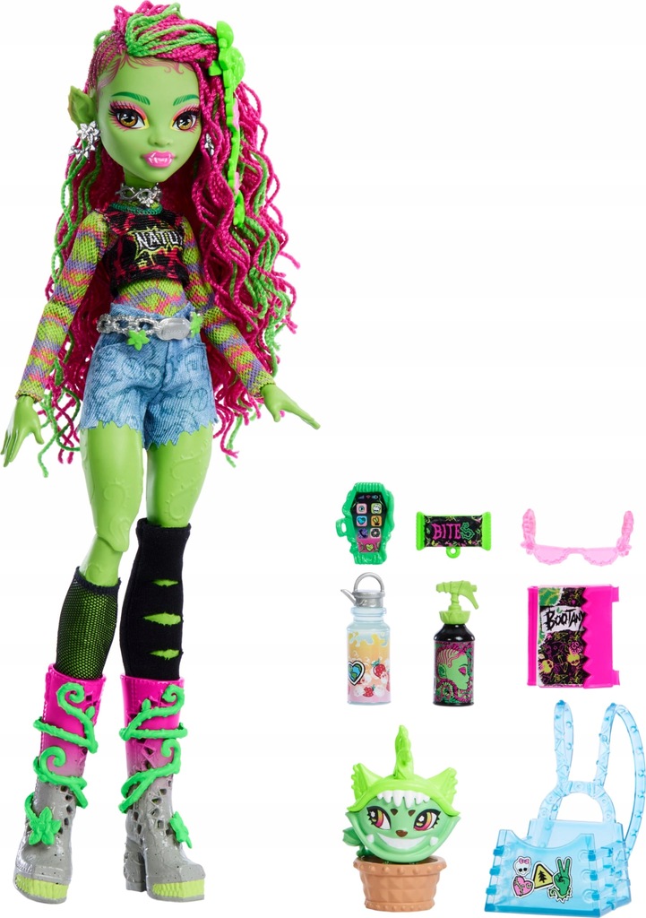 Mattel Monster High Venus McFlytrap Lalka + kotek