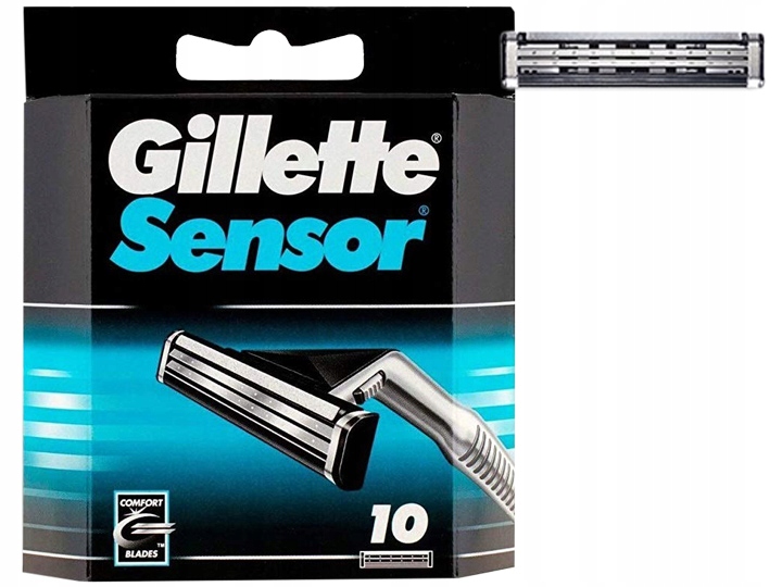 ORYGINALNE OSTRZA WYMIENNE GILLETTE SENSOR 10szt