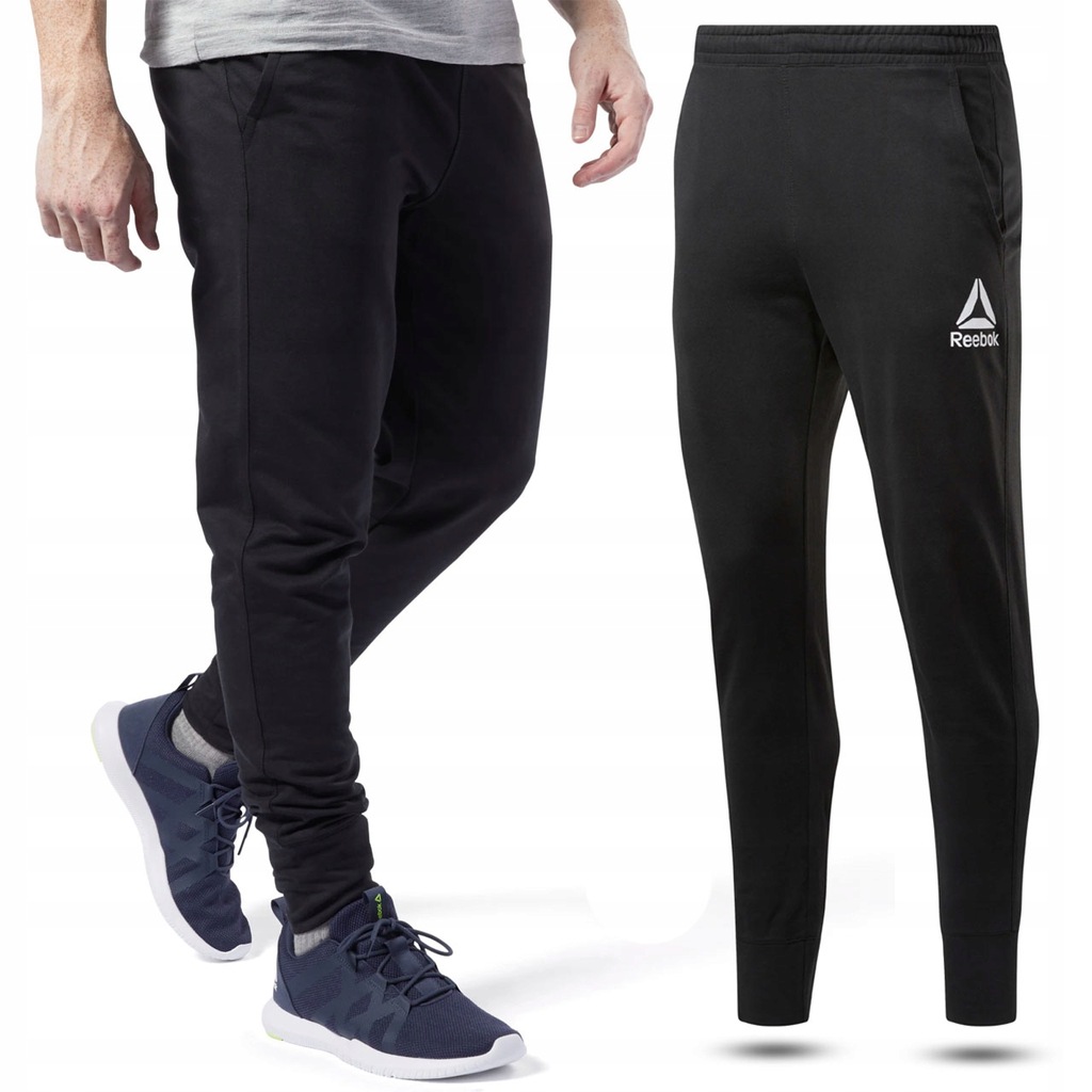 SPODNIE DRESOWE Reebok MĘSKIE DRESY JOGGER BAWEŁNA