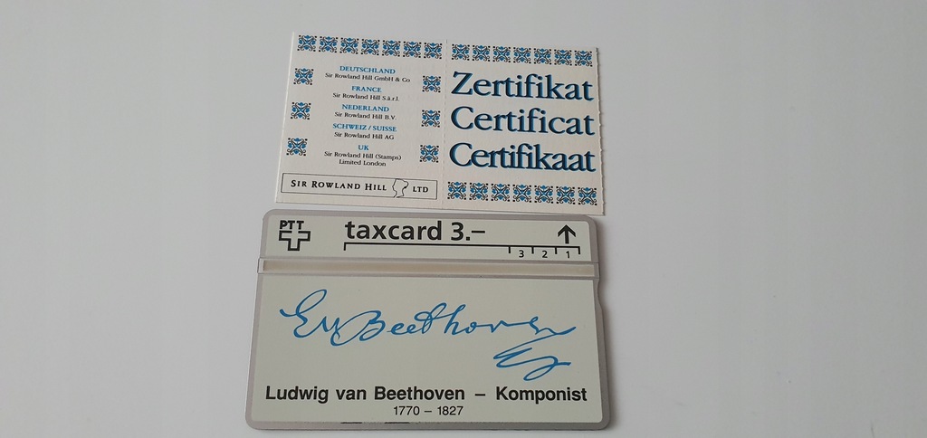 Karta kolekcjonerska TAXCARD LUDWIG VAN BEETHOVEN