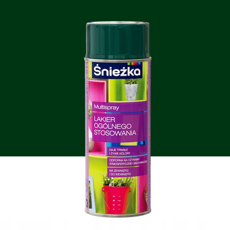 ŚNIEŻKA Multispray lakier zielony mchowy poł.400ml